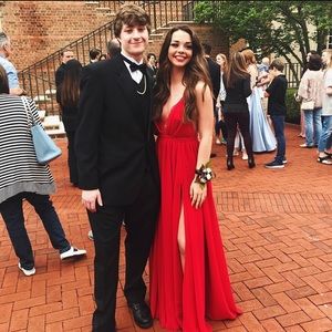 Michael Costello Red Gown